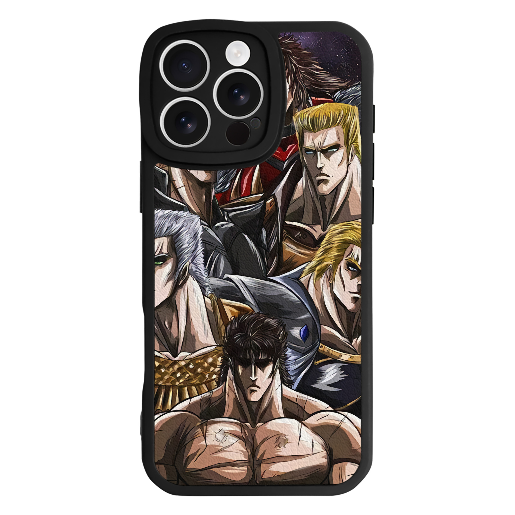 （画像用） 北斗の拳 Fist of the North Star 【iPhone 16シリーズ対応】シリコンスマホケース（レザー調） 材質：シリコン